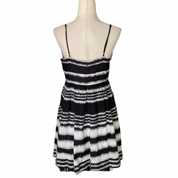 BCBGMaxazria Black White Sequin Flare Tunic Slip Dress - 10 - Picture 8 of 14